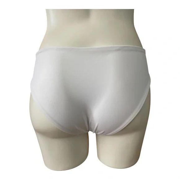 NWT High Neck One Piece Monokini Swimsuit Cut Out White Large - Picture 11 of 16